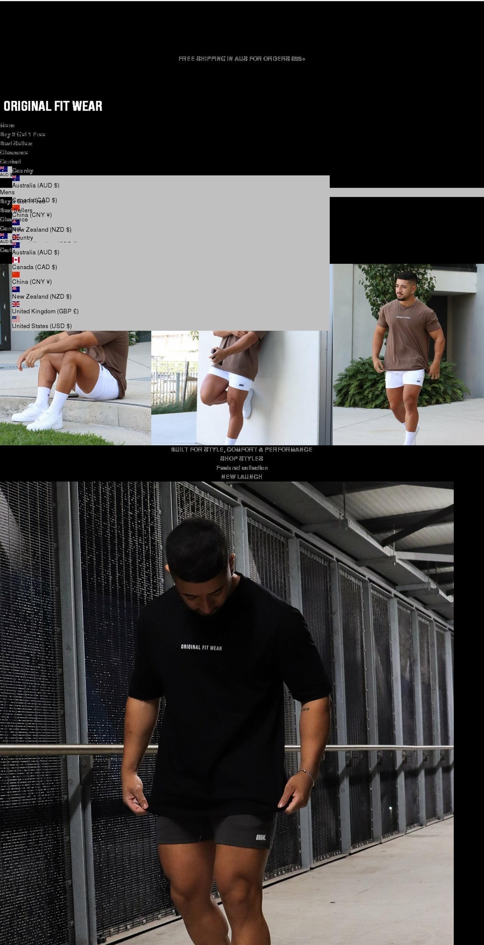 originalfitwear.com — Shopify storefront screenshot