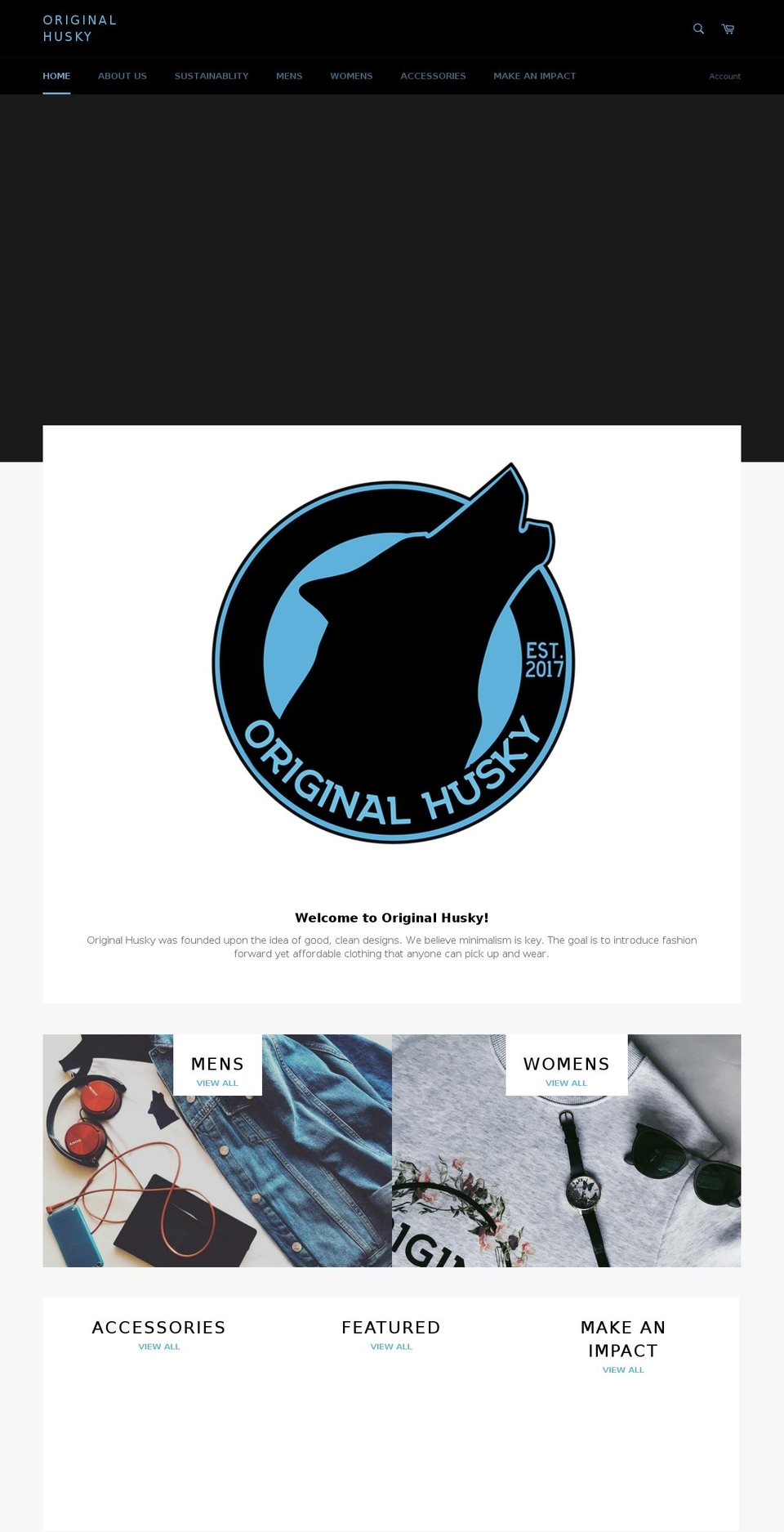 originalhusky.com — Shopify storefront screenshot