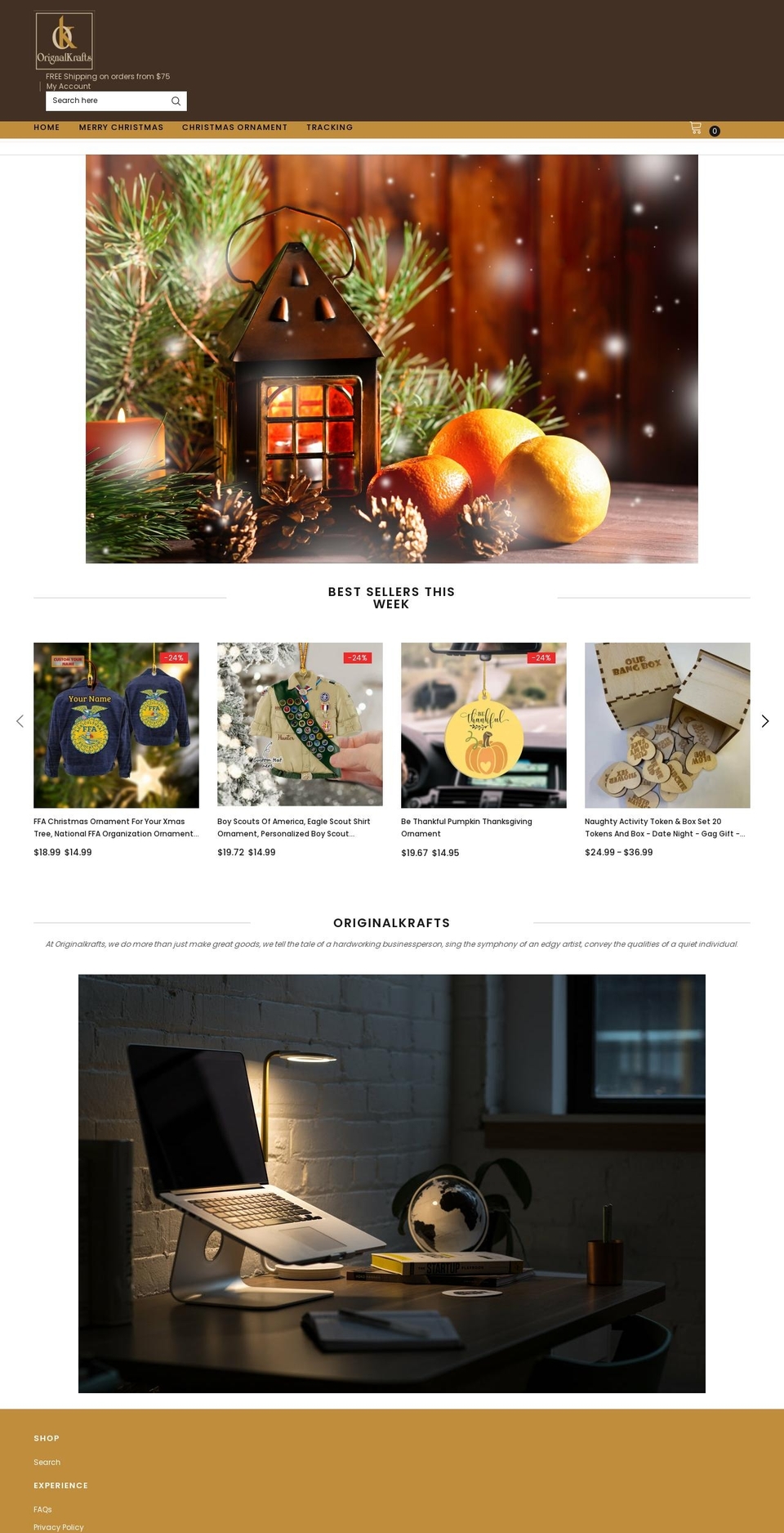 originalkrafts.com shopify website screenshot