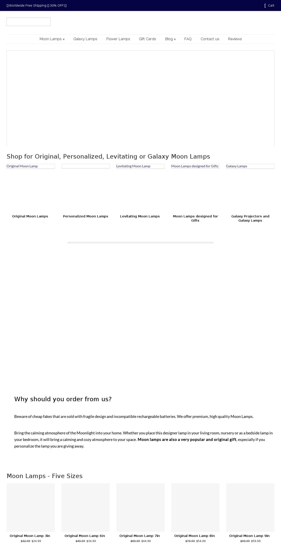 originalmoonlamp.com shopify website screenshot