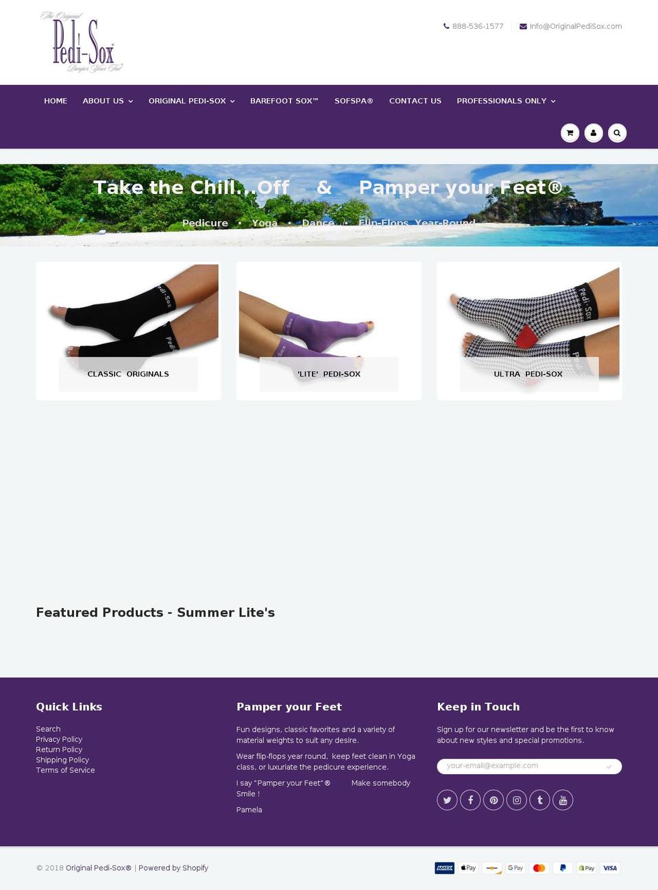 AZ Shopify theme site example originalpedisox.com