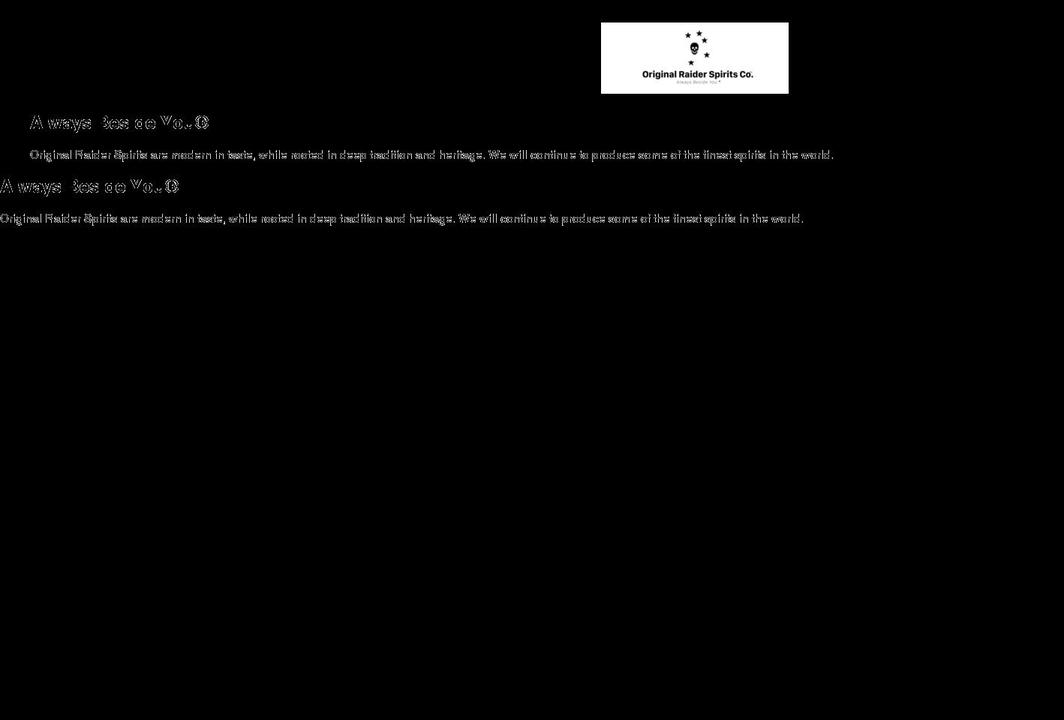 originalraiderspirits.com shopify website screenshot