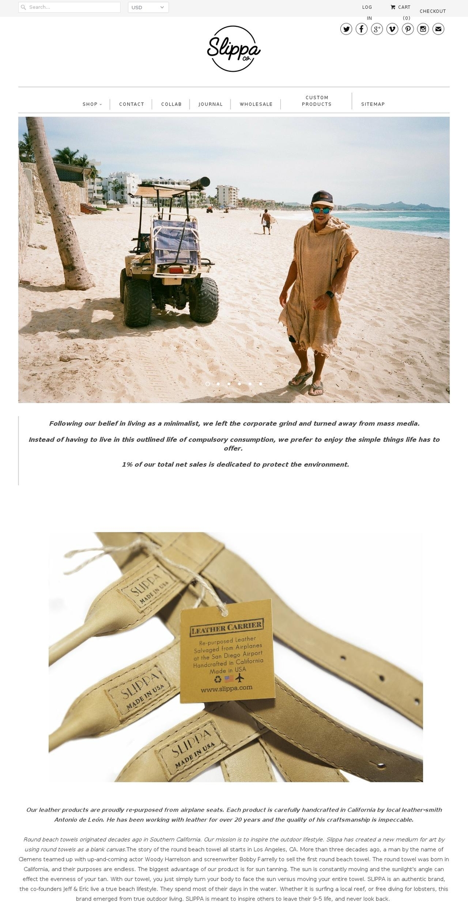originalroundtowel.com — Shopify storefront screenshot