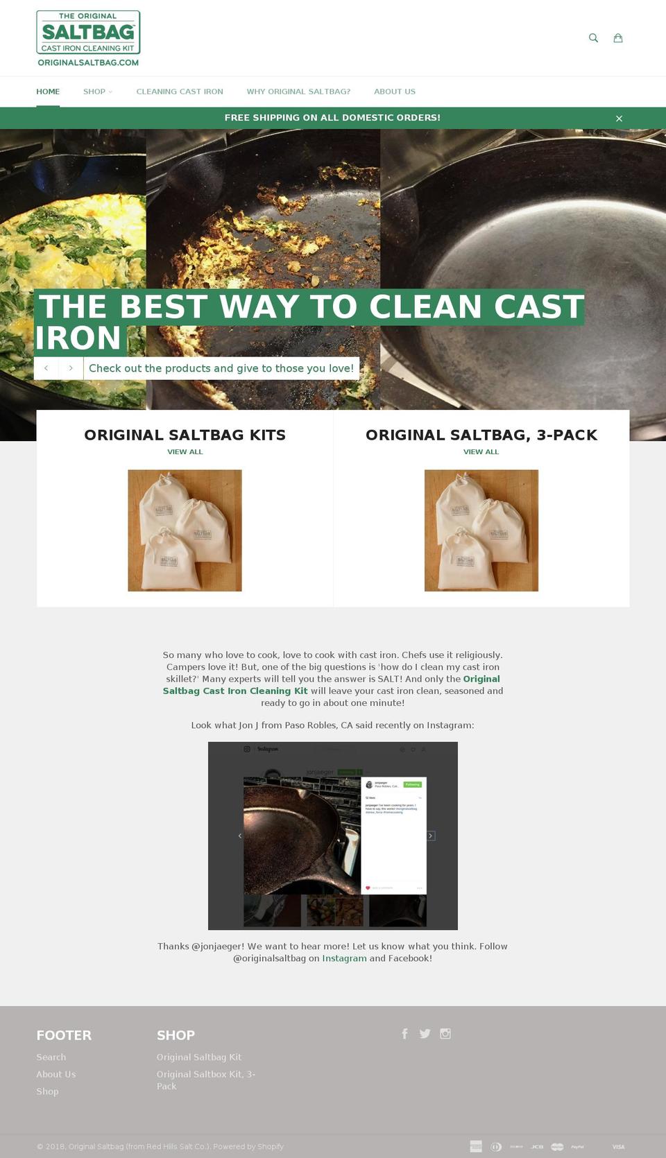 originalsaltbag.com — Shopify storefront screenshot