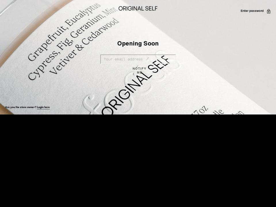 originalself.co.uk shopify website screenshot