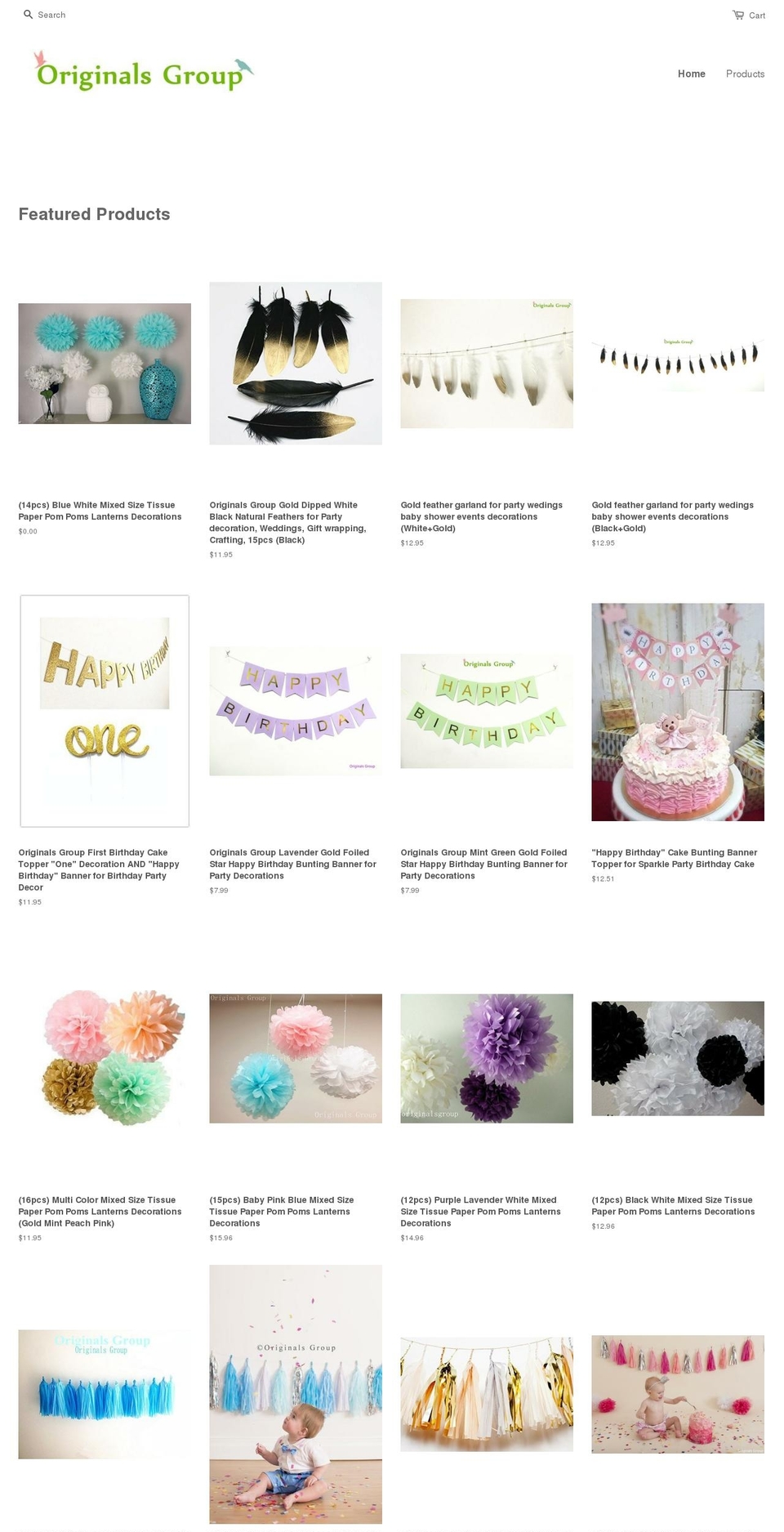 originalsgroup.com shopify website screenshot