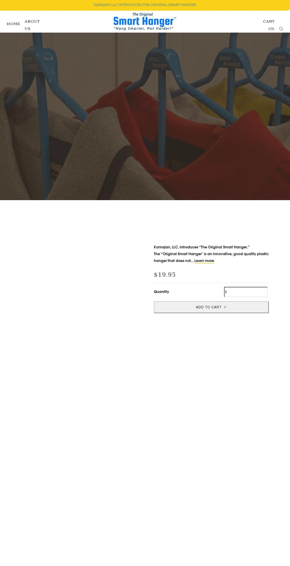 originalsmarthanger.com shopify website screenshot