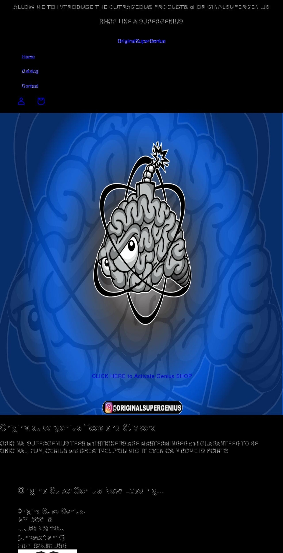 originalsupergenius.com shopify website screenshot