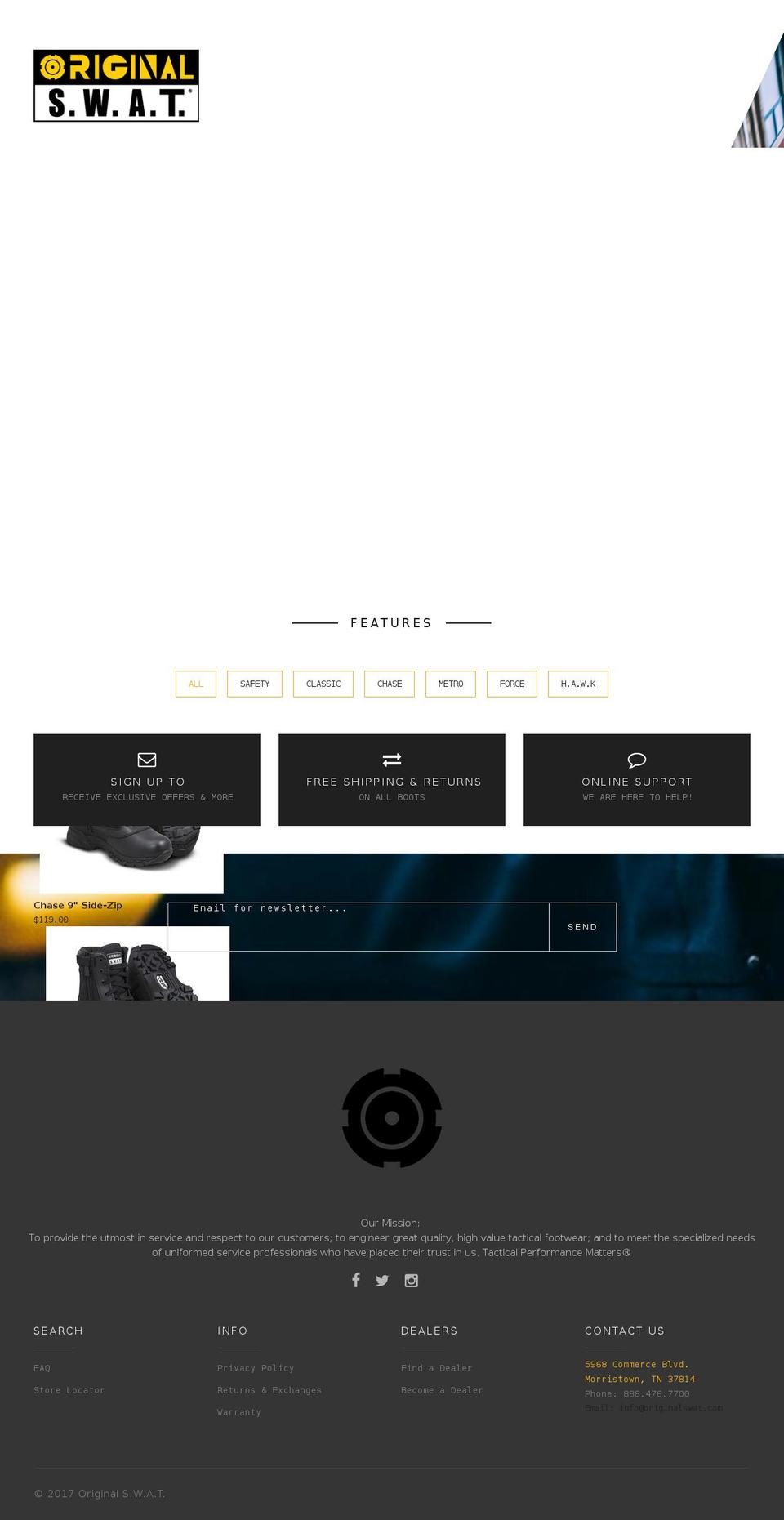 bazien-layout-2 Shopify theme site example originalswat.com