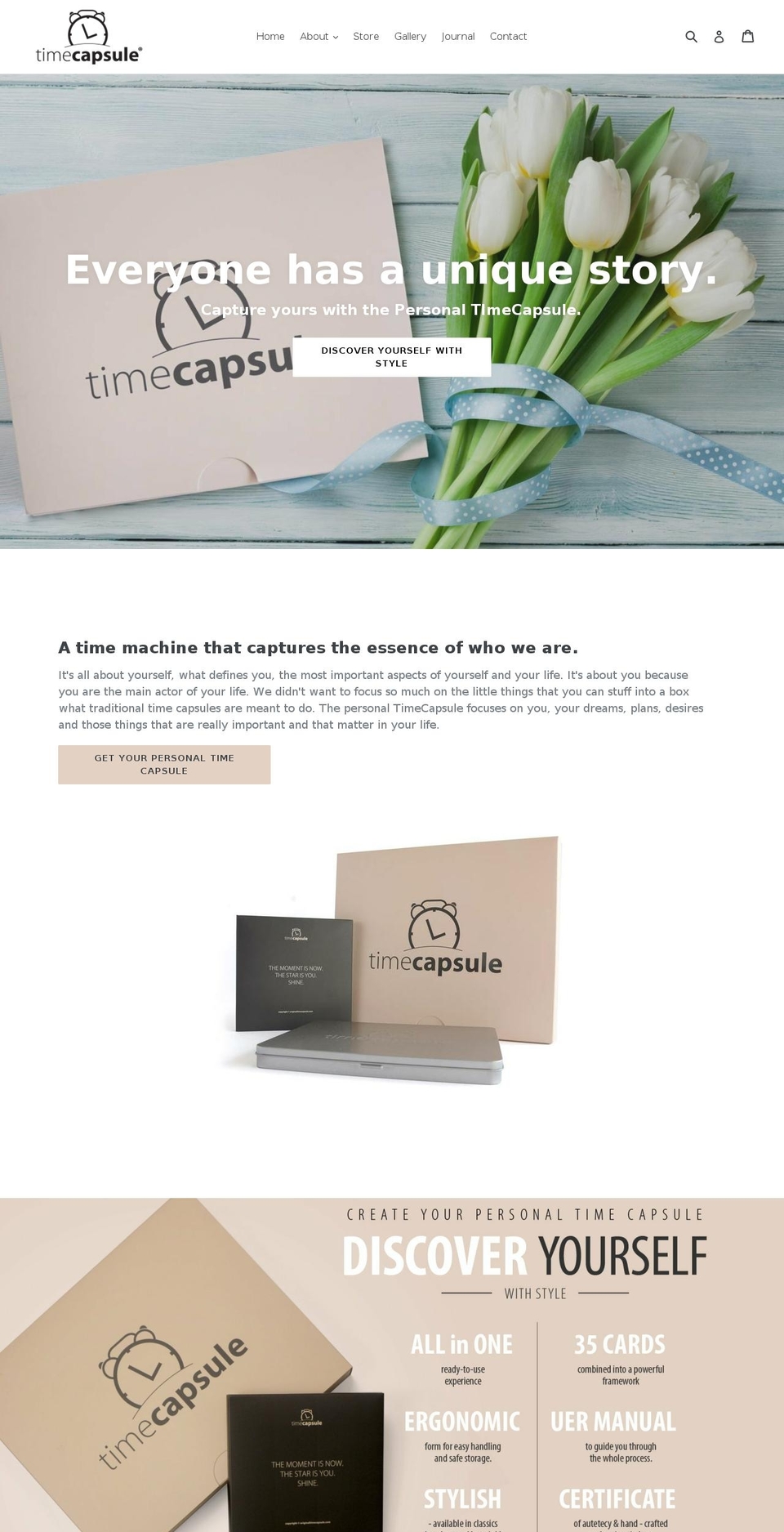 originaltimecapsule.com — Shopify storefront screenshot