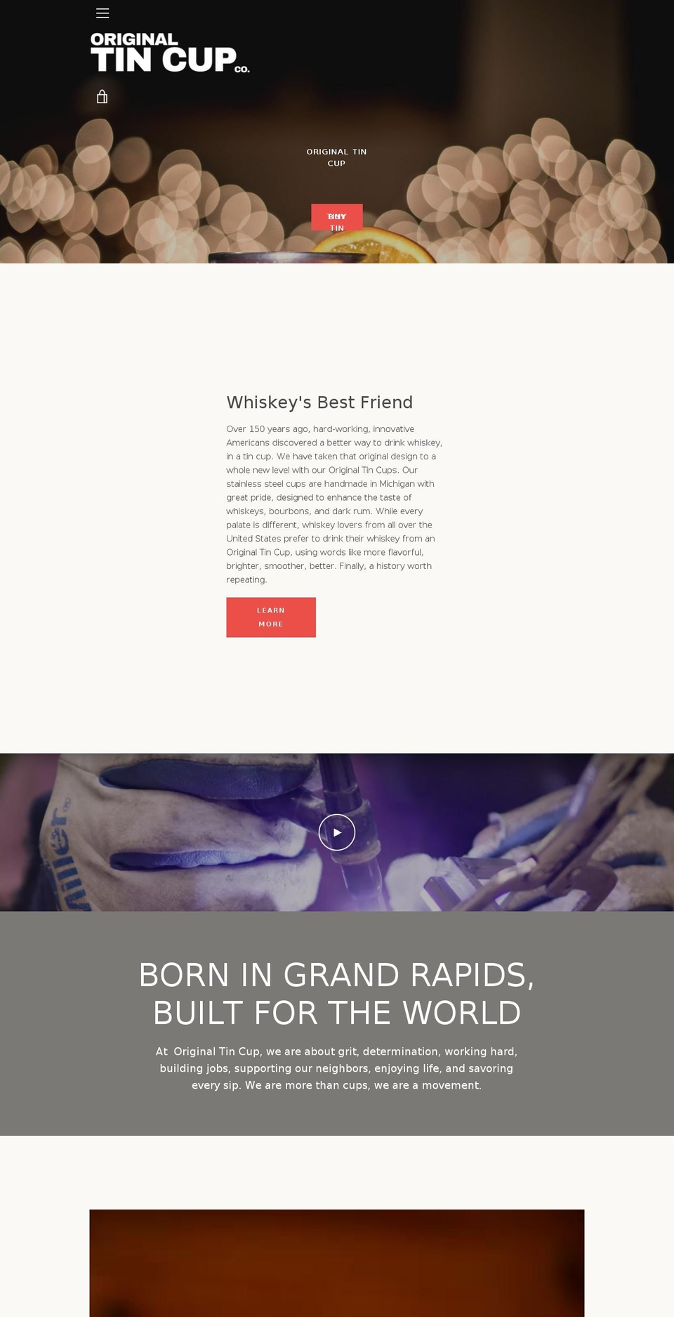 originaltincup.com — Shopify storefront screenshot
