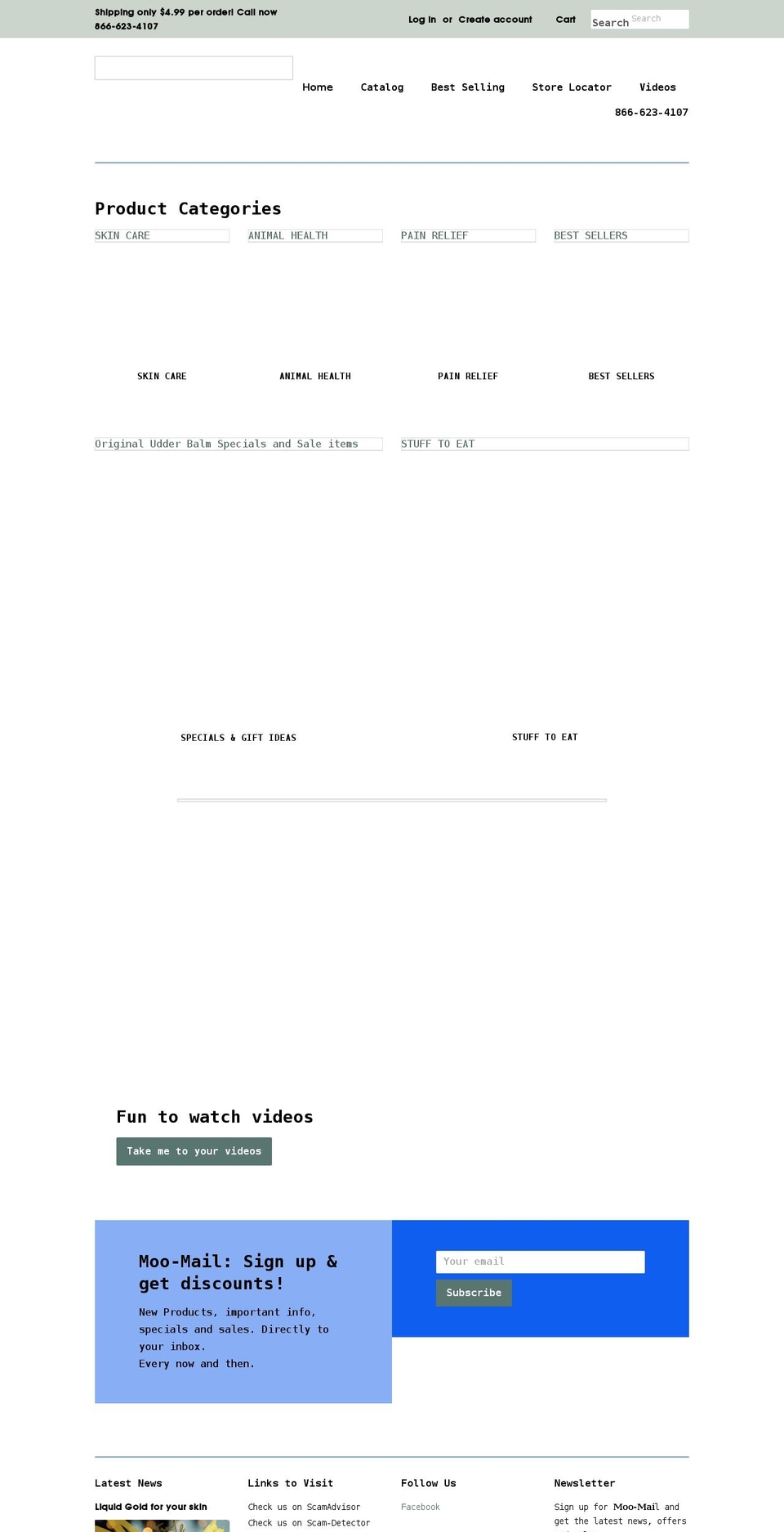 originaludderbalm.com shopify website screenshot