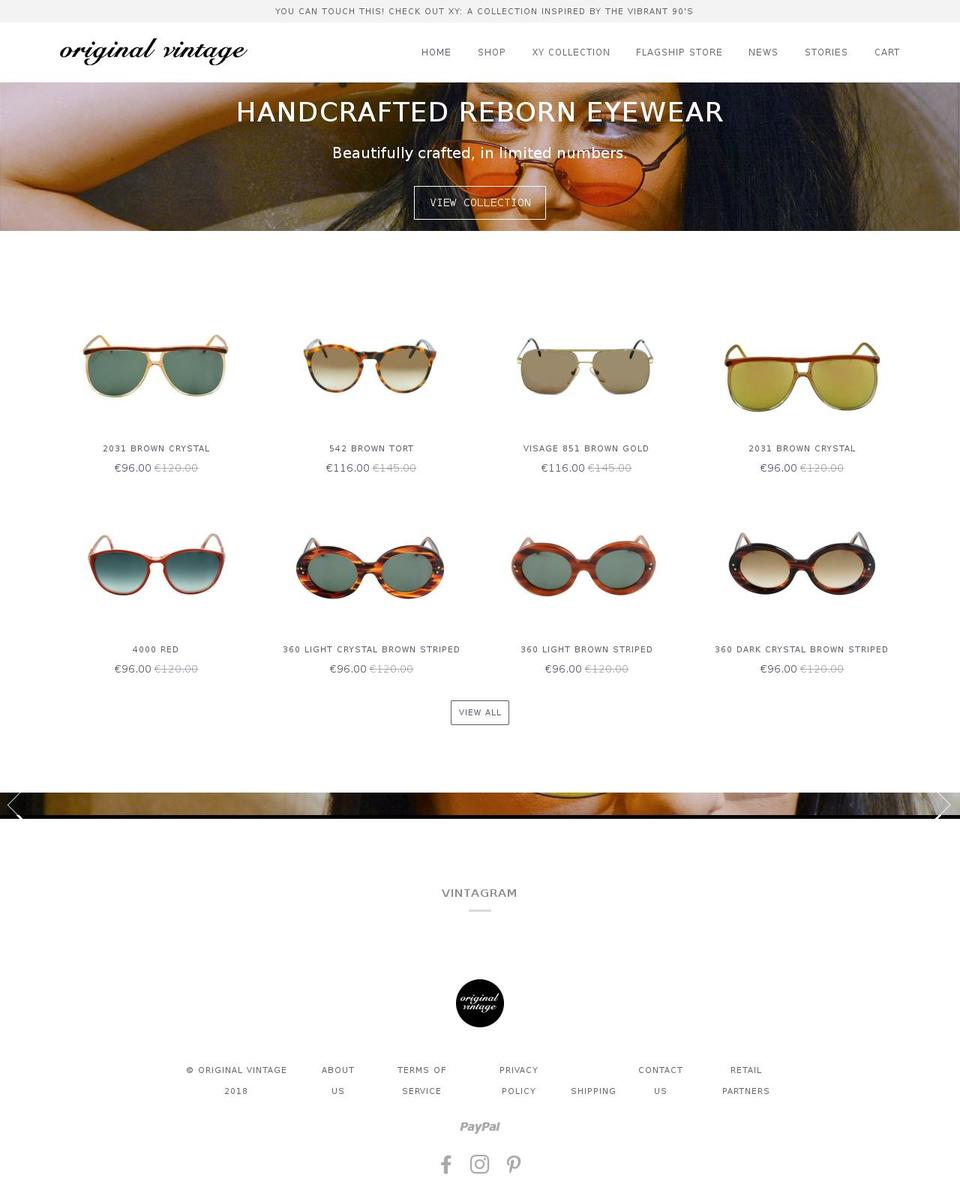 originalvintage.gr shopify website screenshot