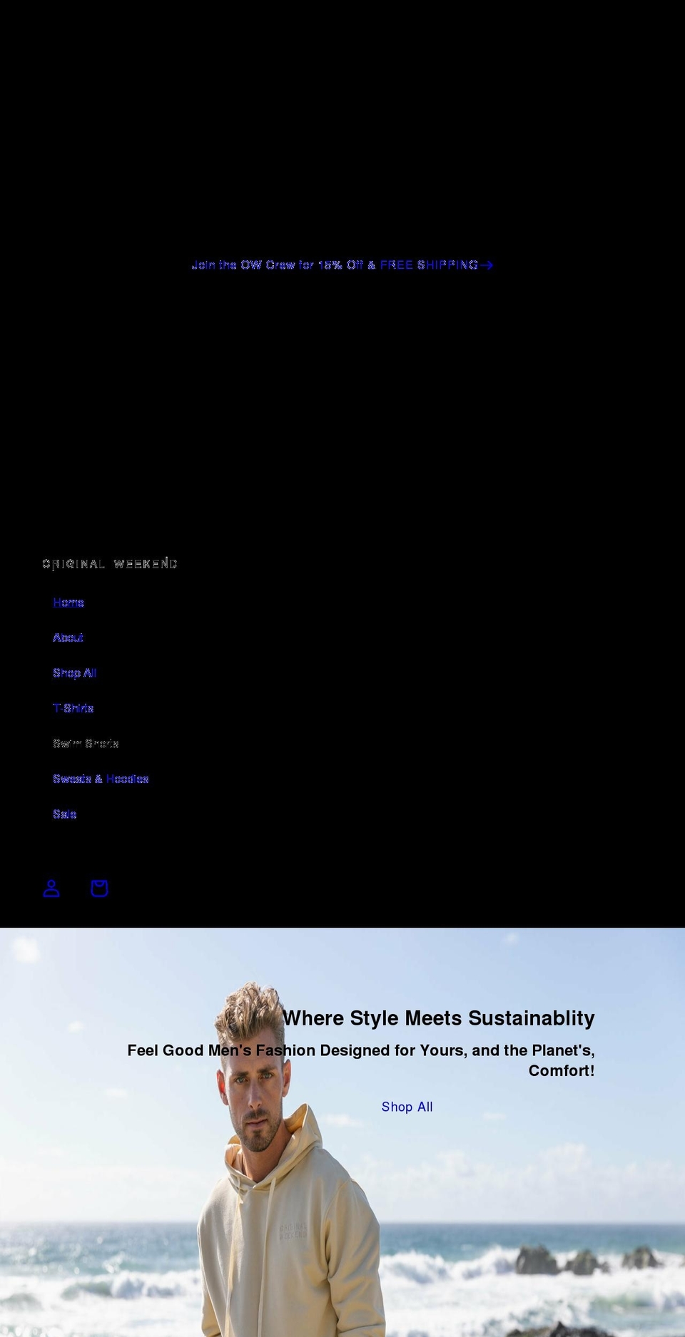 originalweekend.com — Shopify storefront screenshot