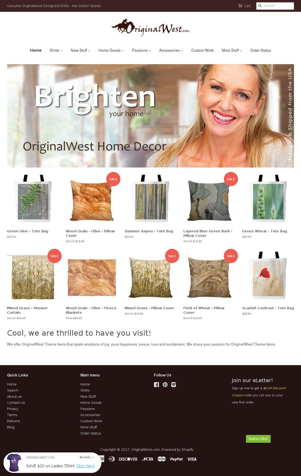 originalwest.com shopify website screenshot