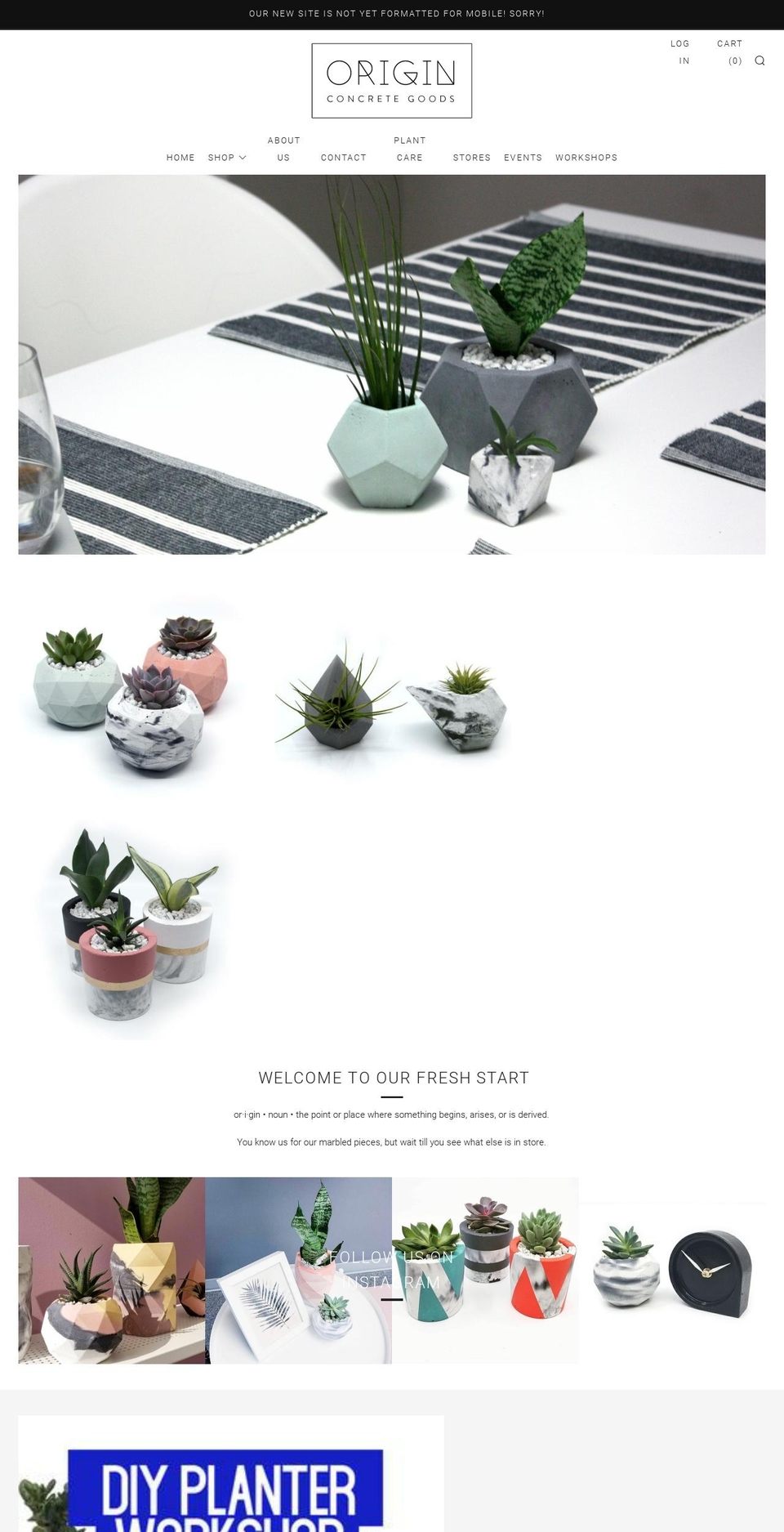originconcrete.com — Shopify storefront screenshot