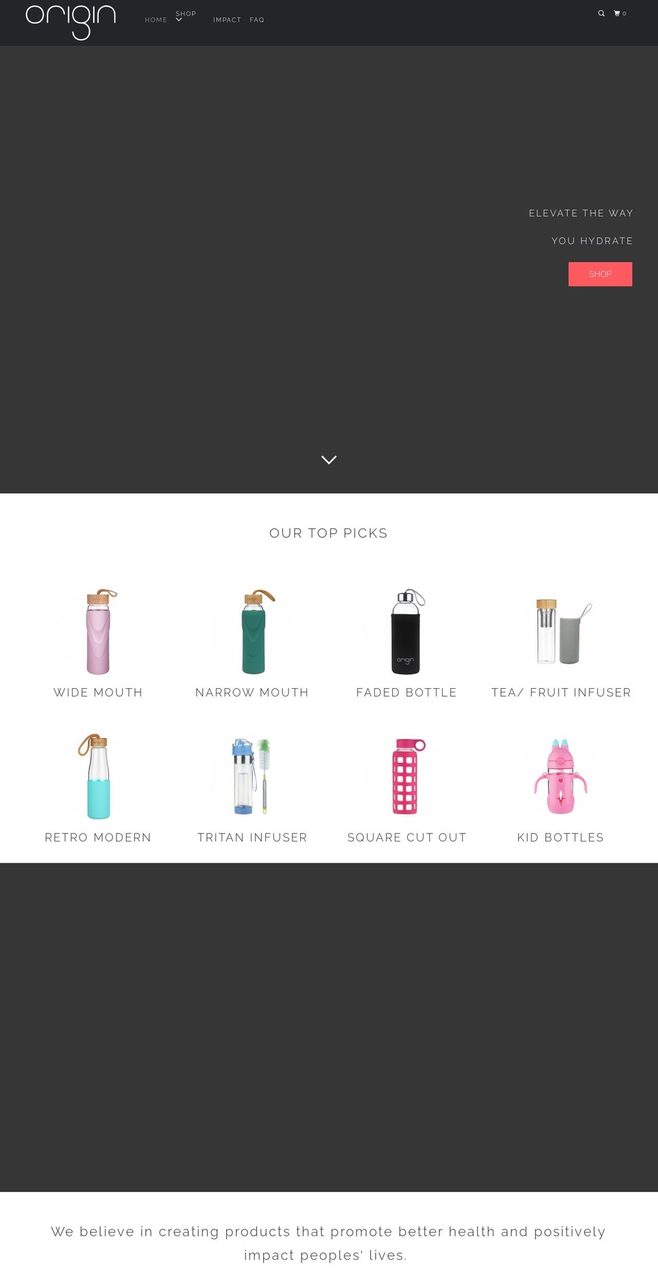 originglassco.com shopify website screenshot