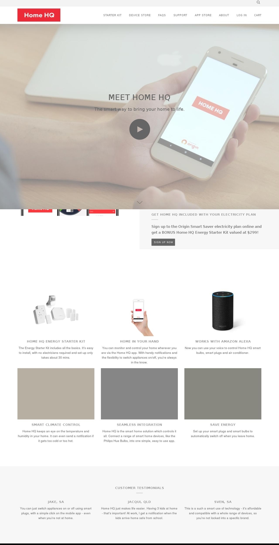 originhomehq.com.au shopify website screenshot