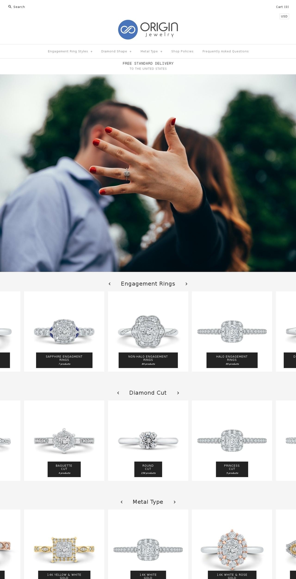 originjewelry.com — Shopify storefront screenshot