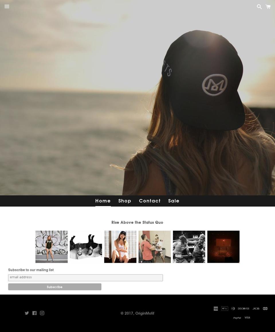 originmotif.com shopify website screenshot