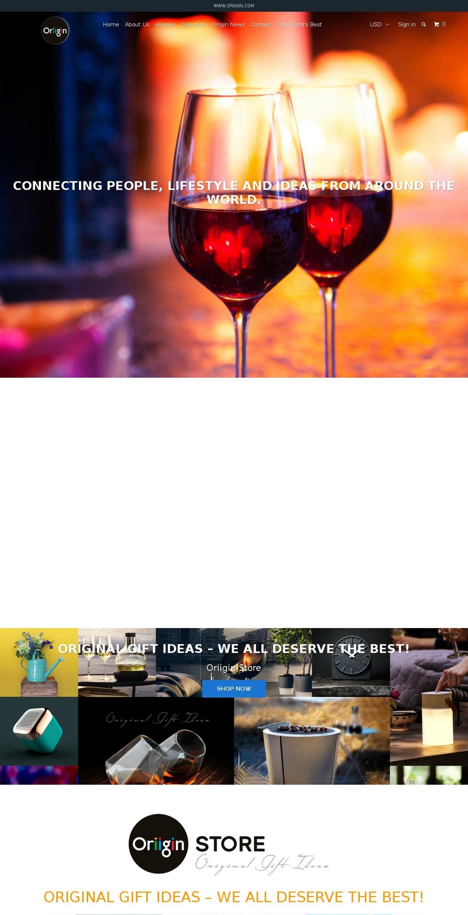 originrecipes.com shopify website screenshot