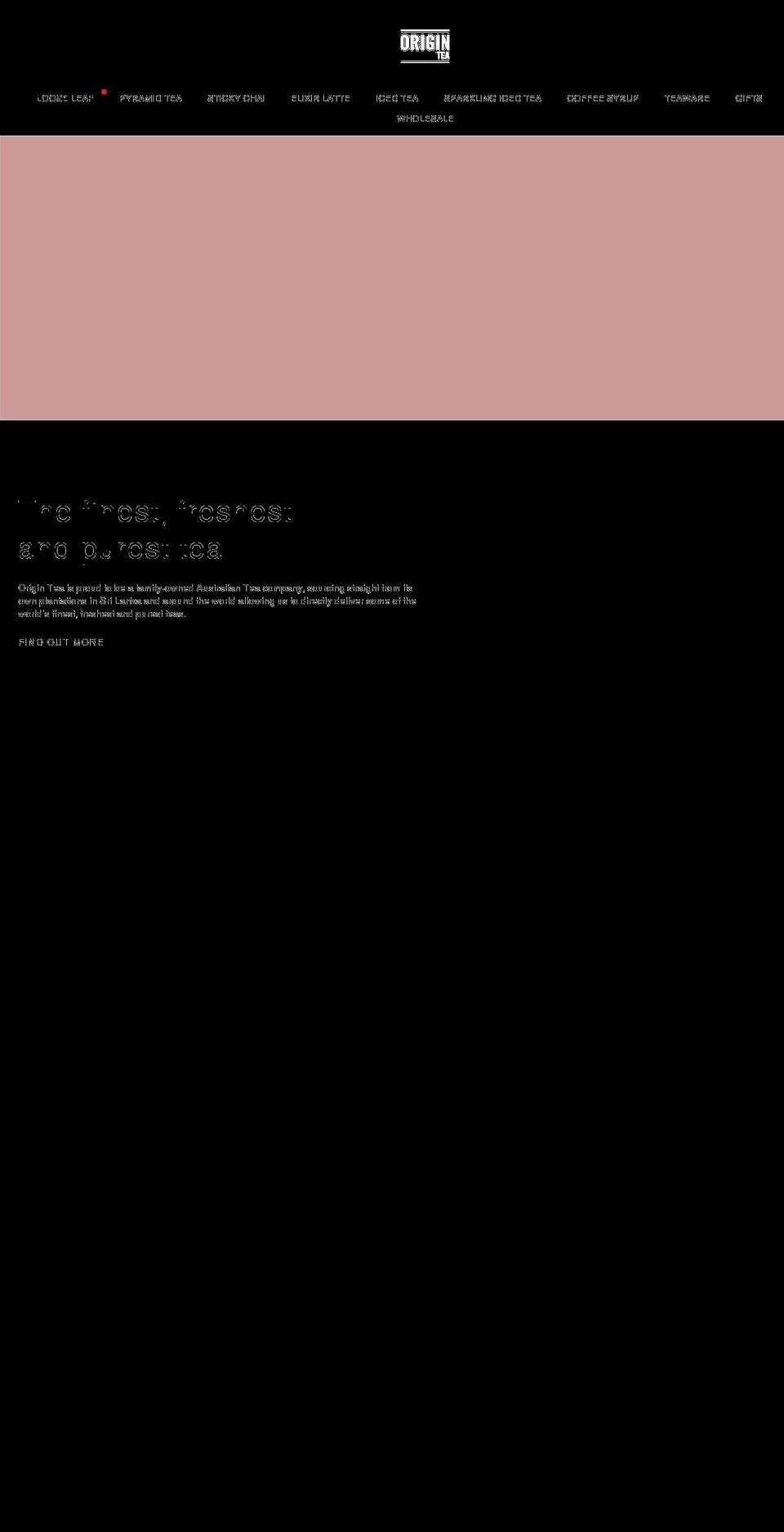 origintea.com shopify website screenshot