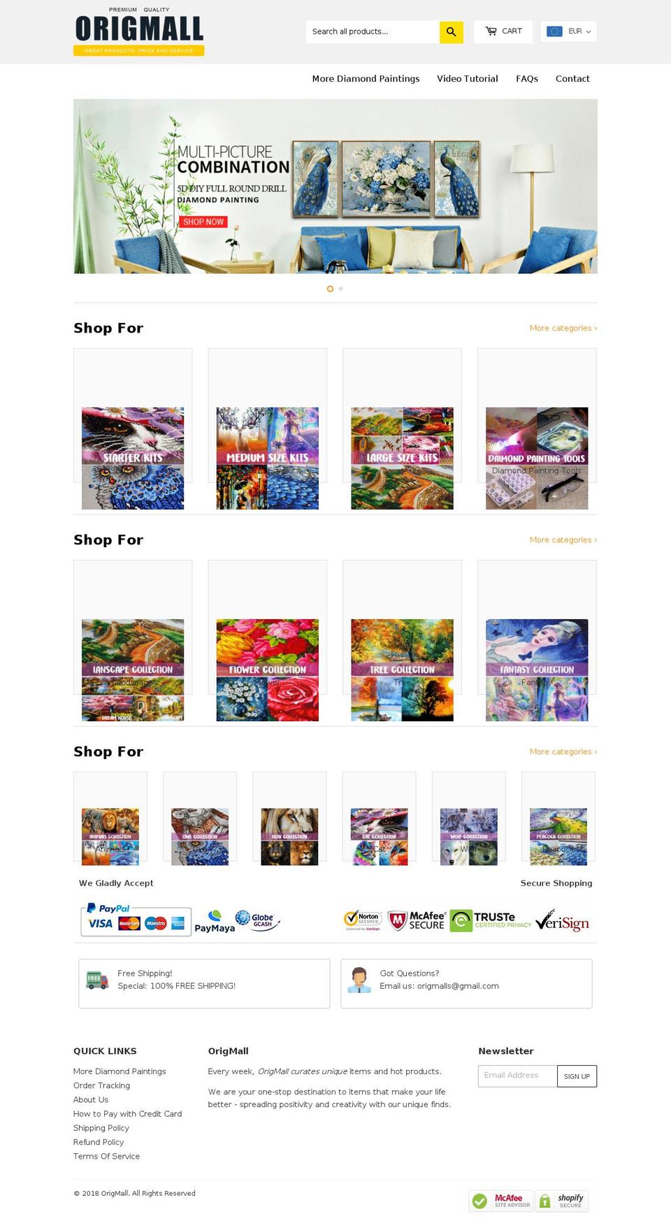 origmall.com — Shopify storefront screenshot