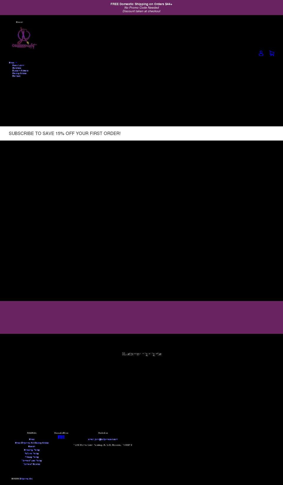 orijennalart.com shopify website screenshot