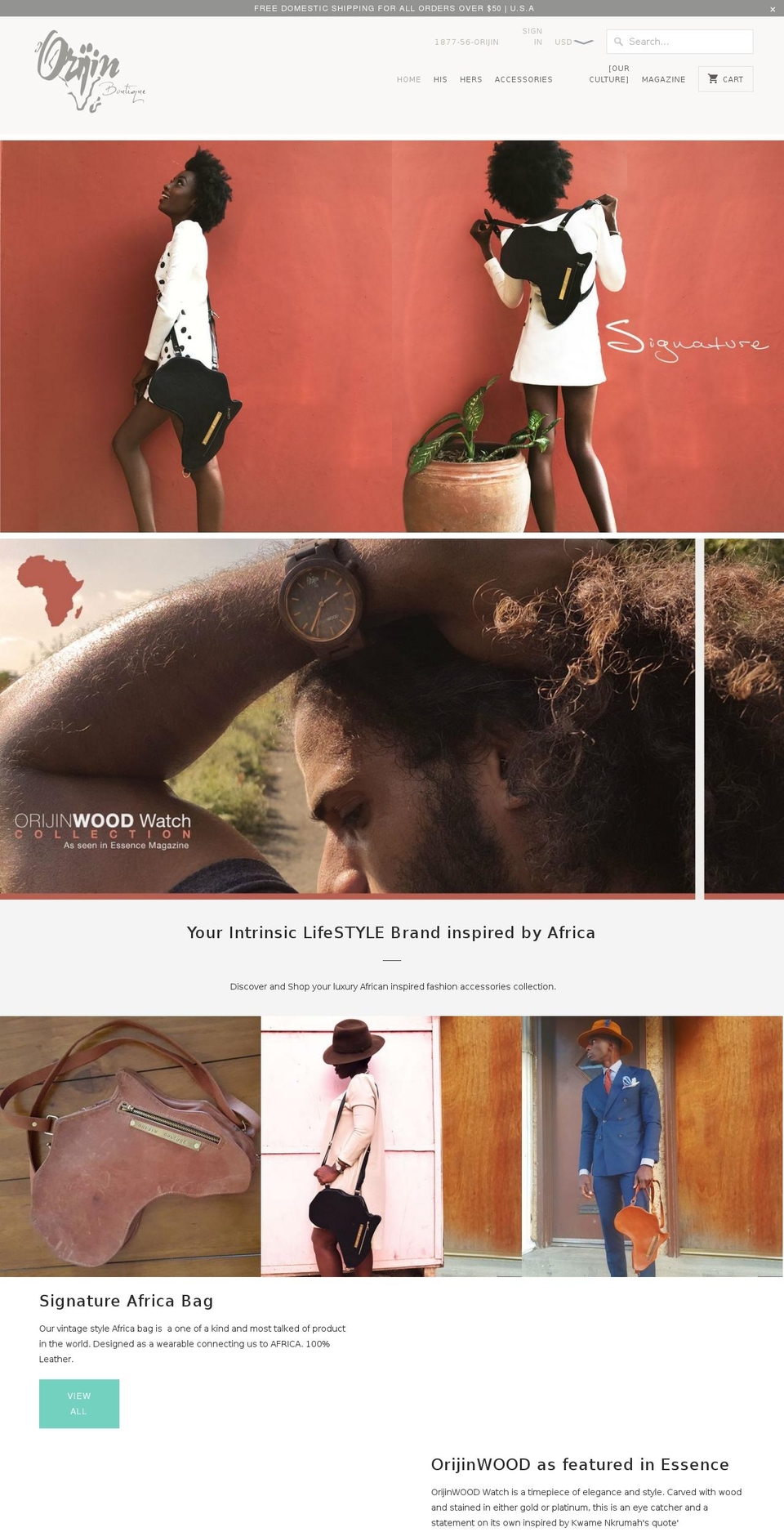 orijinstore.com shopify website screenshot