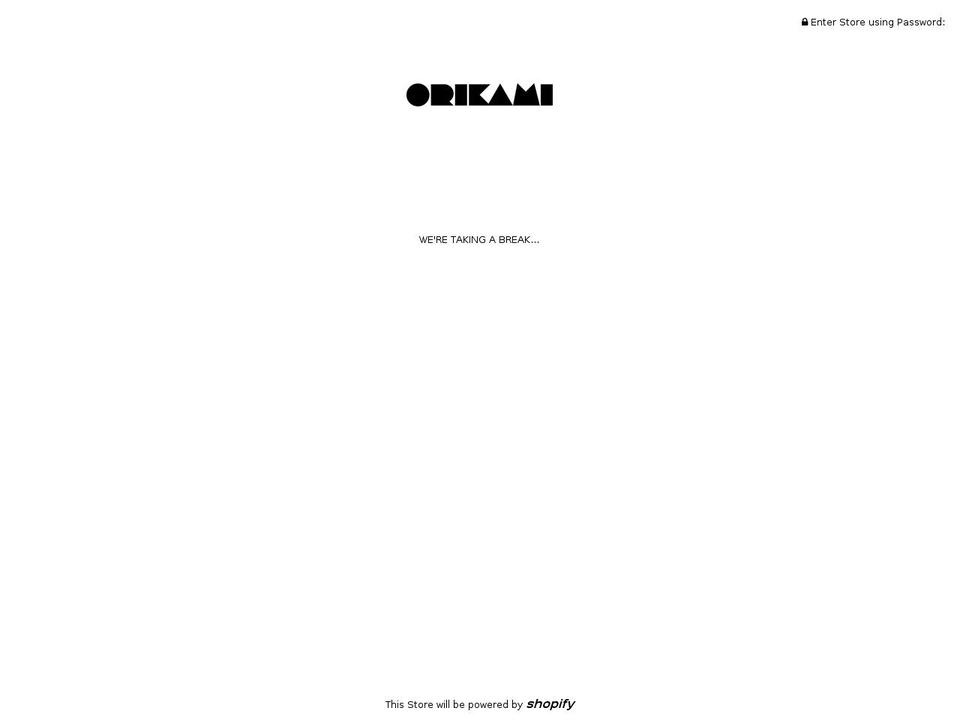 orikami.co shopify website screenshot