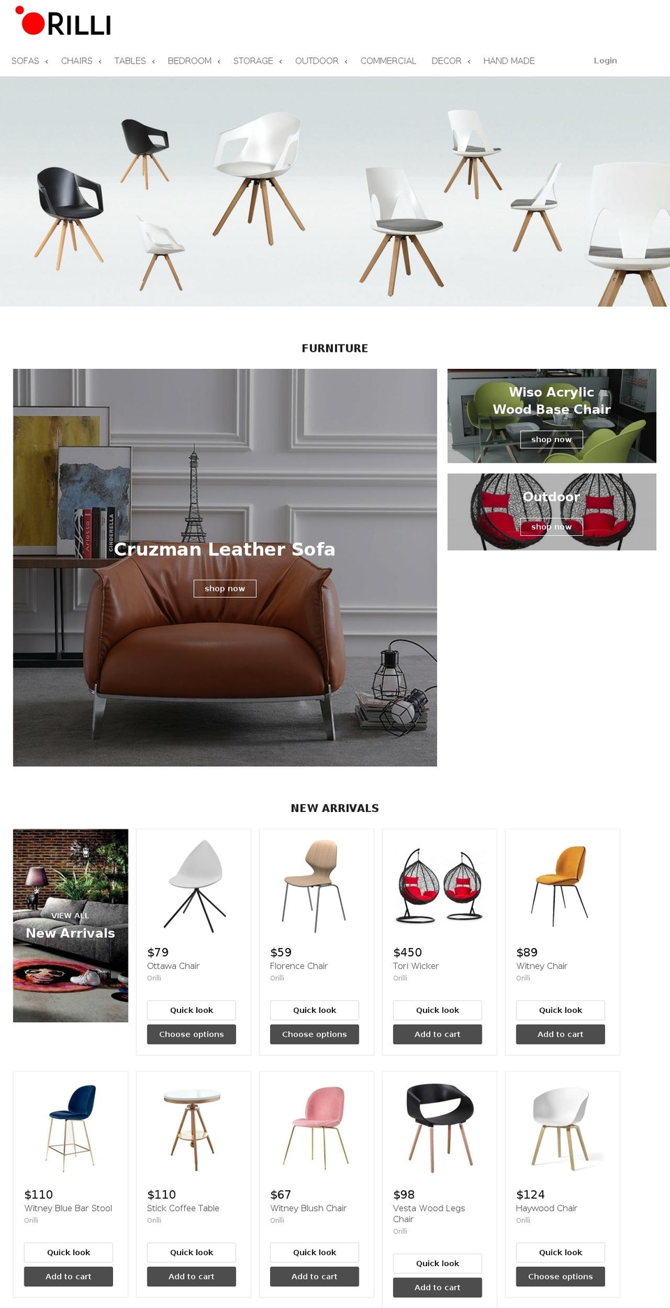 orilli.com — Shopify storefront screenshot
