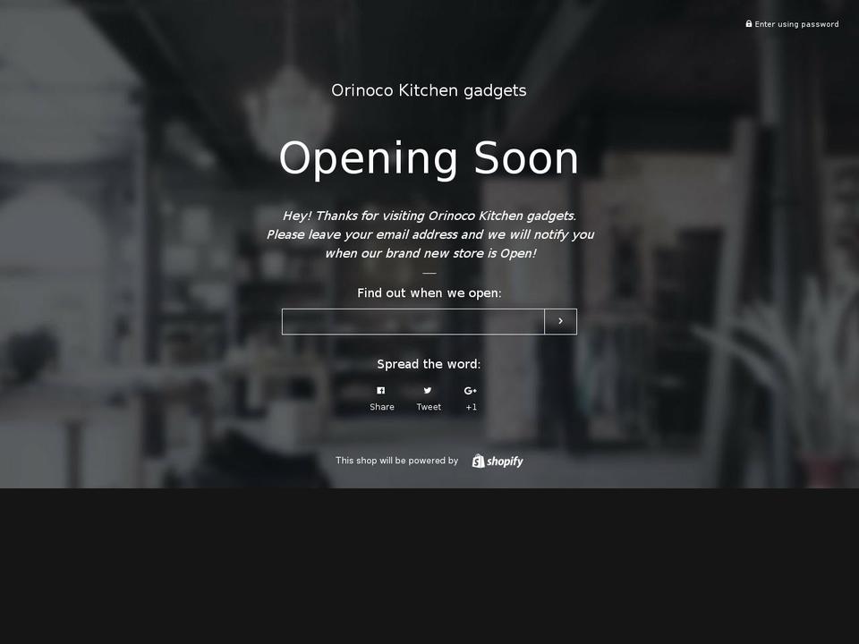 Homey Shopify theme site example orinocokitchen.net