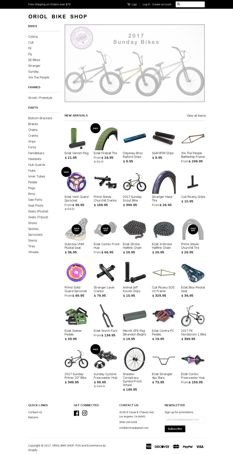 classic Shopify theme site example oriolbikeshop.com