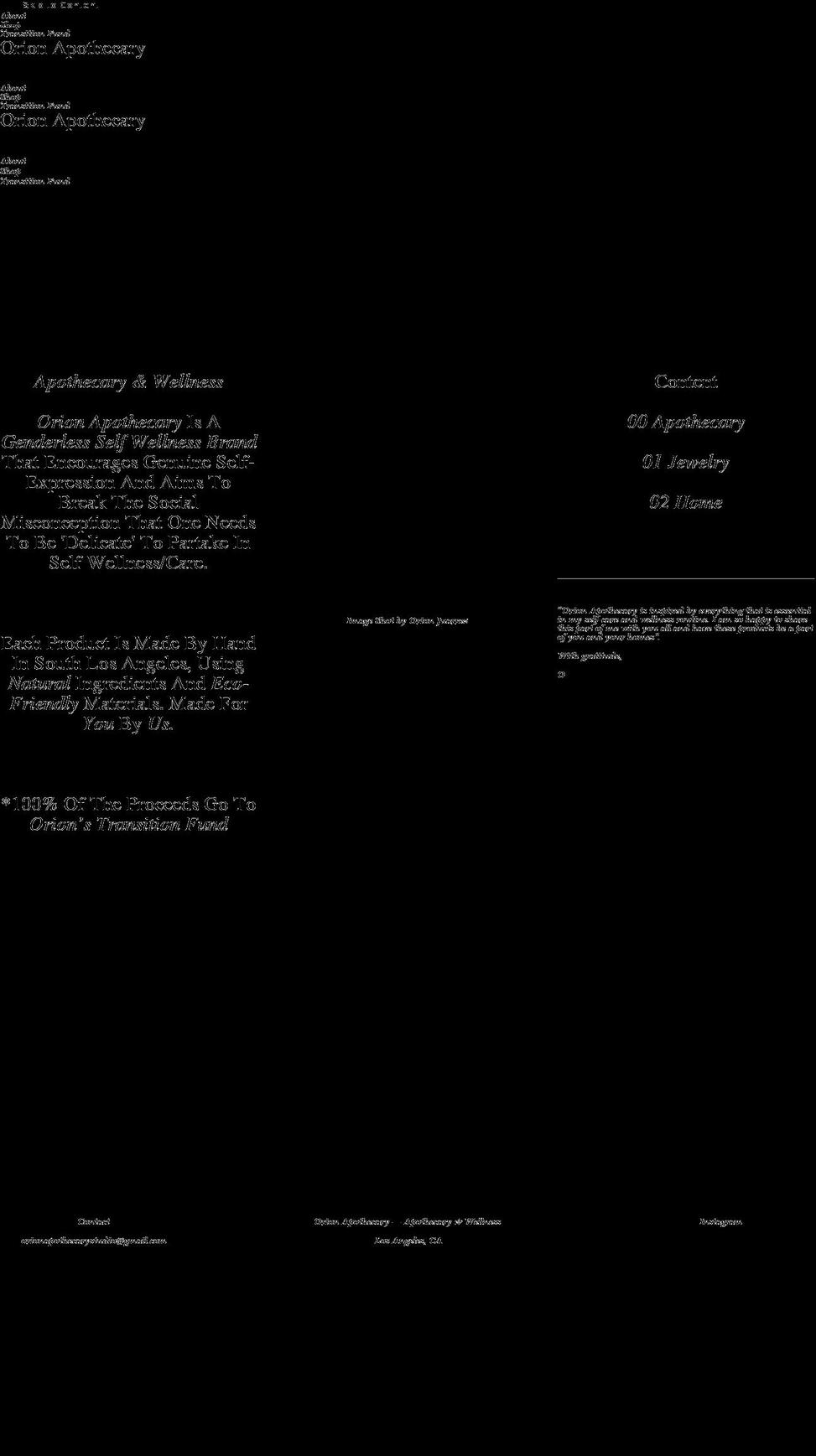 orionapothecary.com — Shopify storefront screenshot
