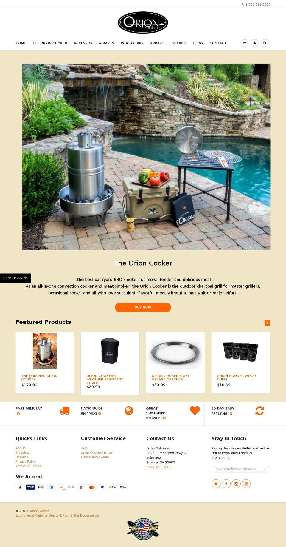orioncooker.com — Shopify storefront screenshot