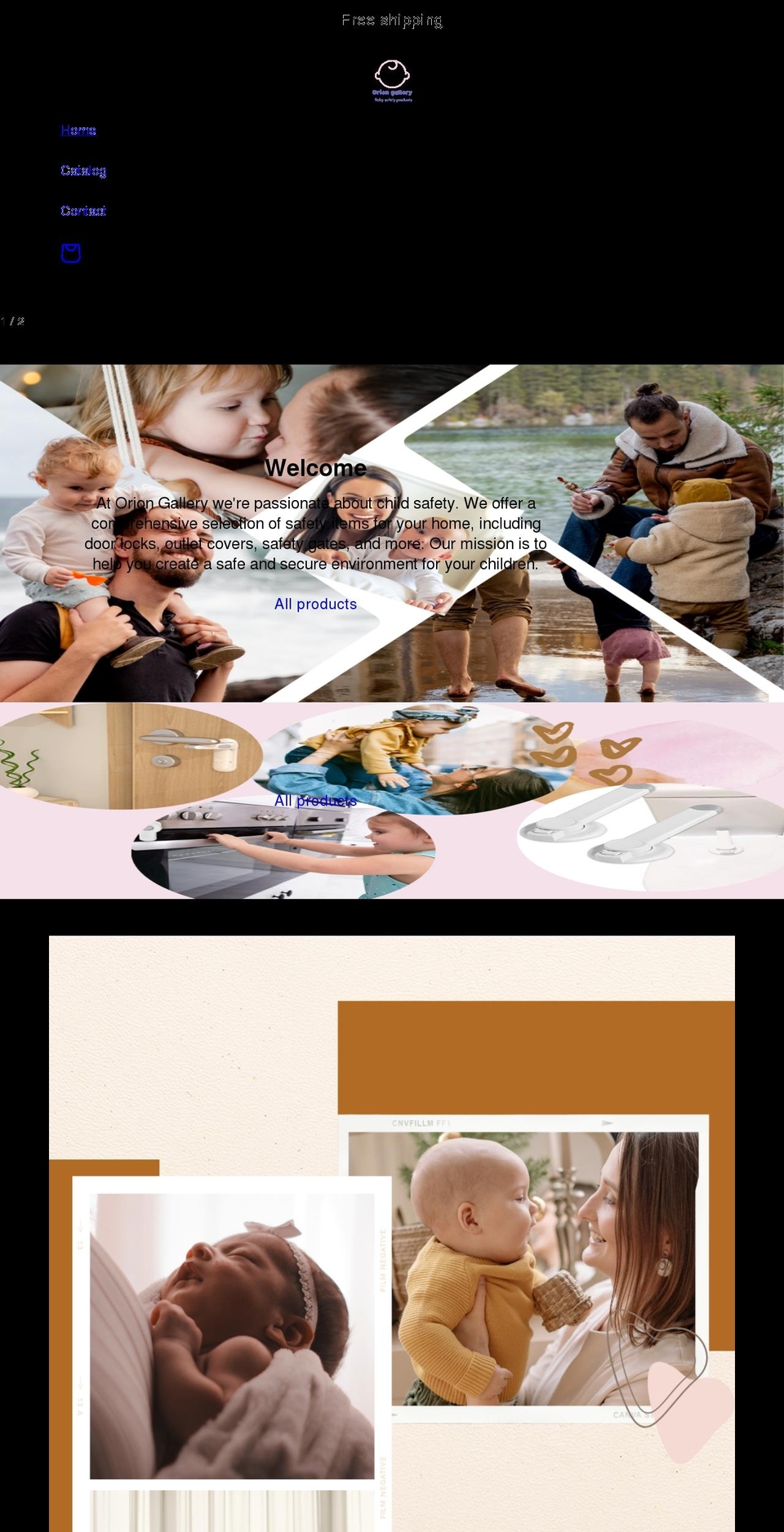 oriongallery.com shopify website screenshot