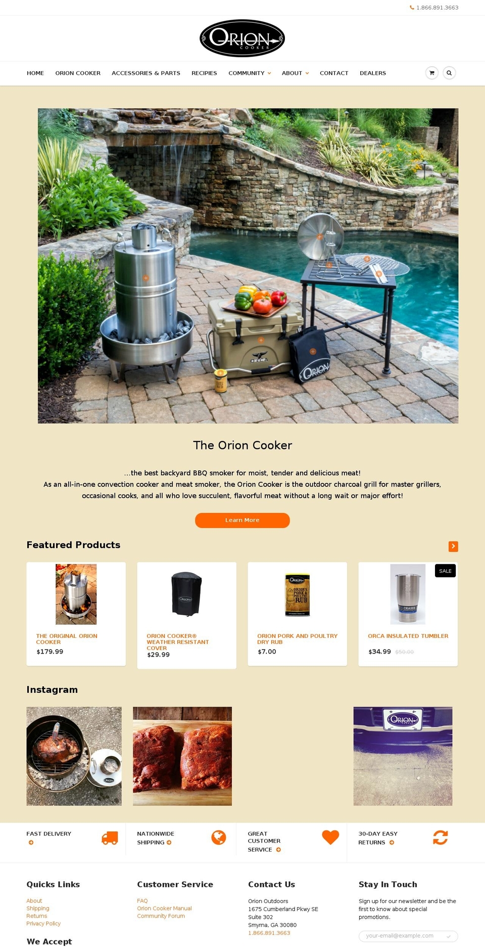 orionoutdoors.com shopify website screenshot