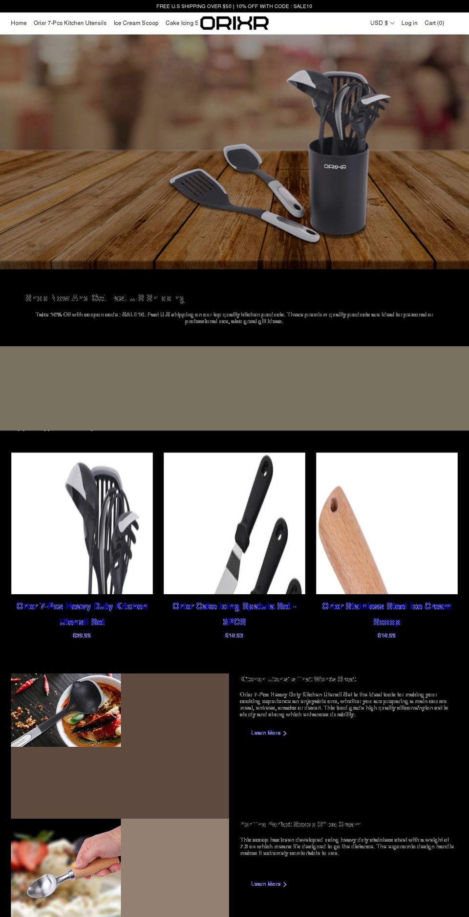 orixr.com shopify website screenshot