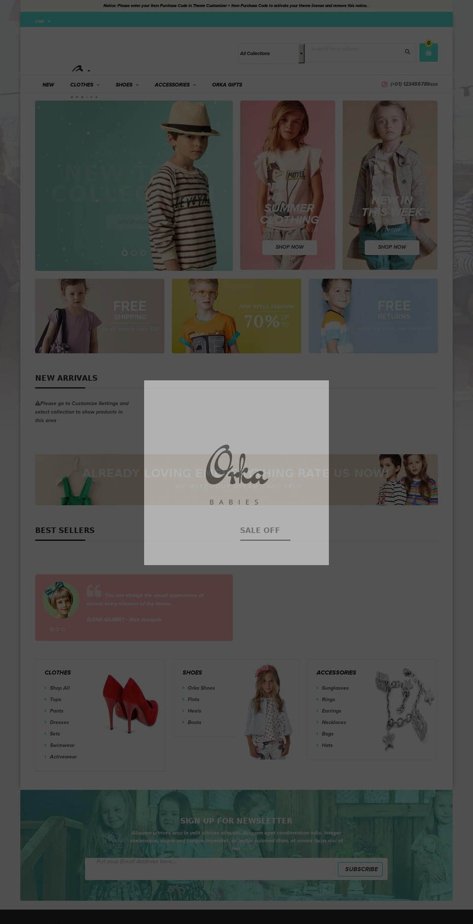 orkafashion.com — Shopify storefront screenshot