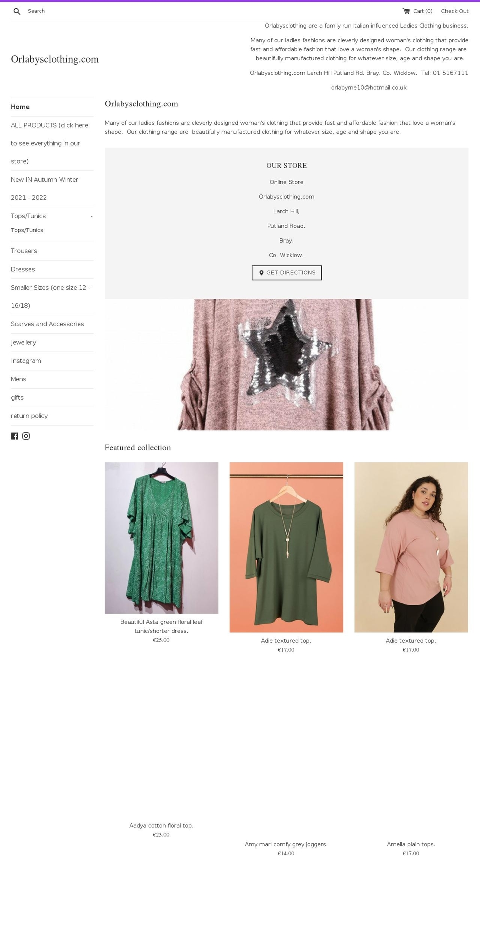 orlabysclothing.com — Shopify storefront screenshot