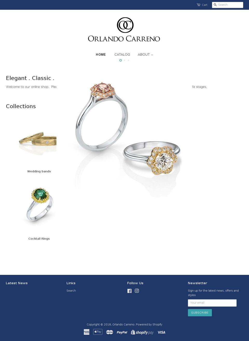 orlandocarreno.com shopify website screenshot