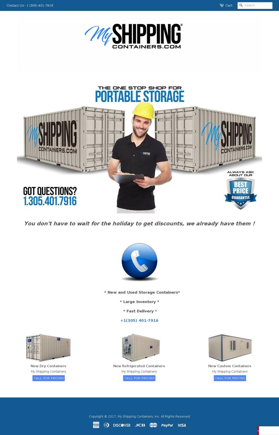 orlandocontainers.com shopify website screenshot