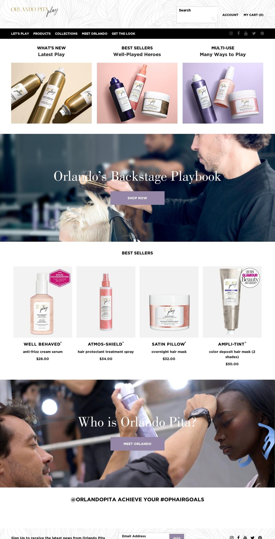 orlandopitahair.com shopify website screenshot