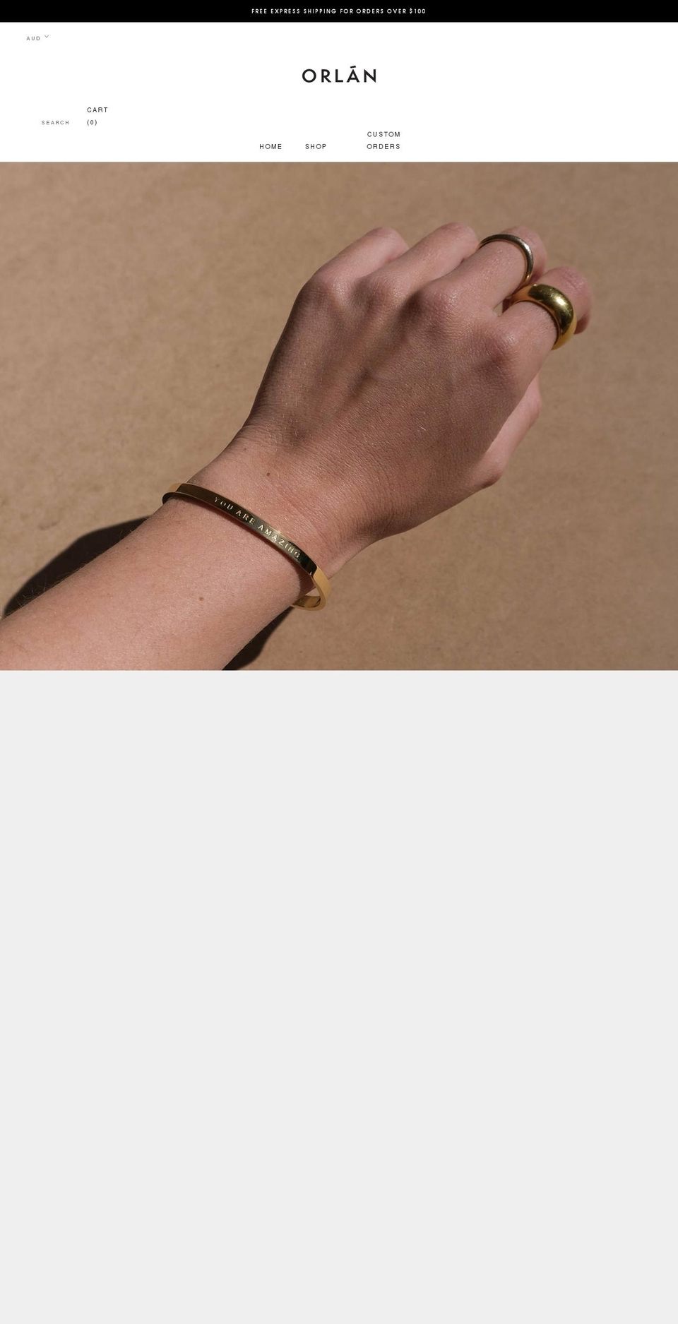 orlanjewellery.com shopify website screenshot