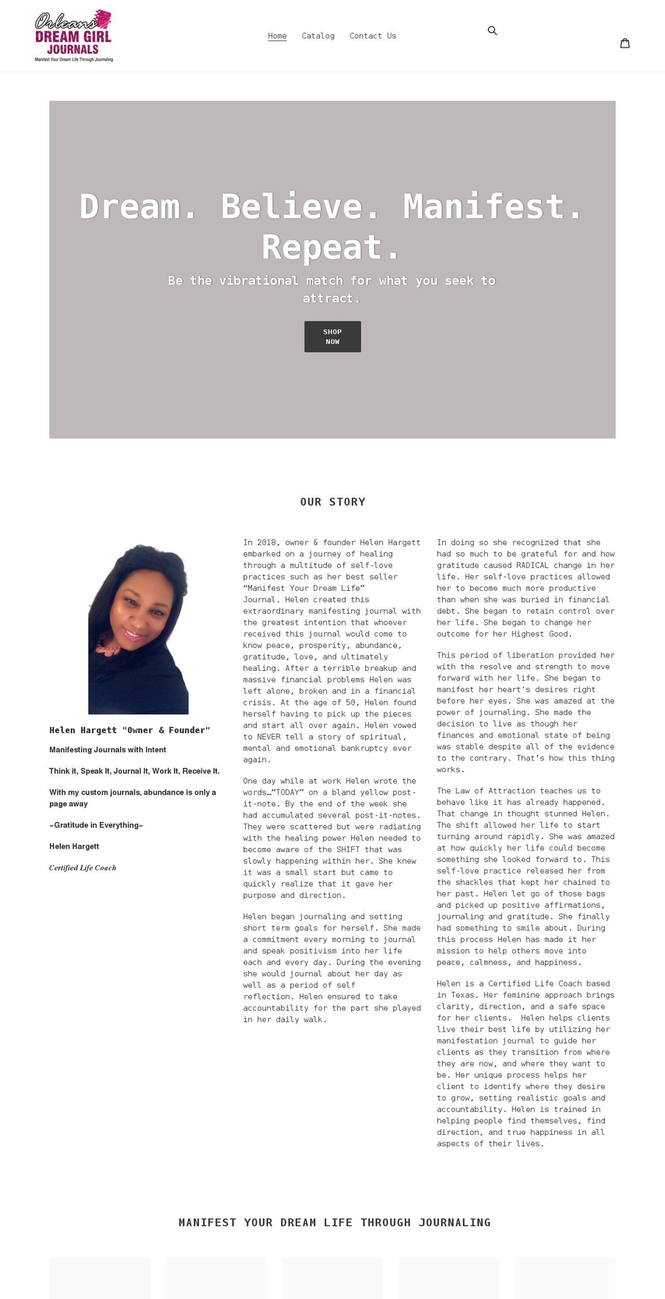 orleansdreamgirl.com shopify website screenshot