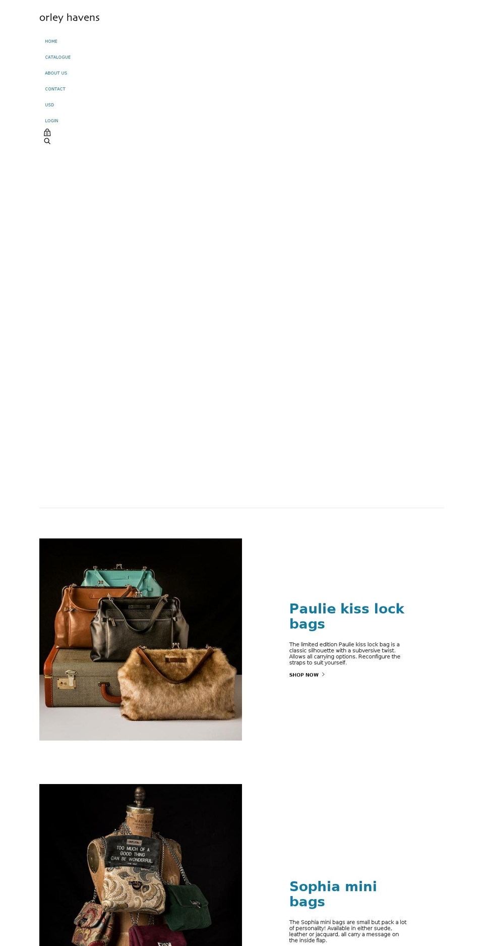 orleyhavens.com — Shopify storefront screenshot