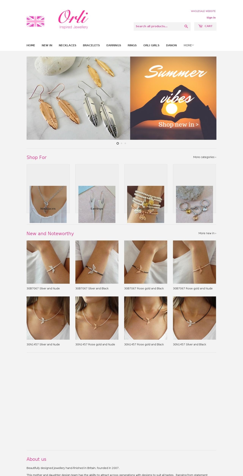 orlij.com shopify website screenshot