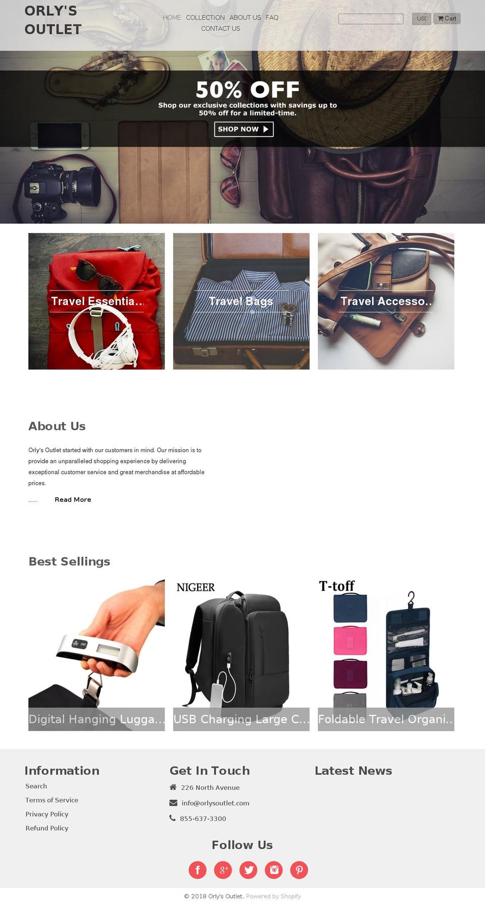 Explore Shopify theme site example orlysoutlet.com