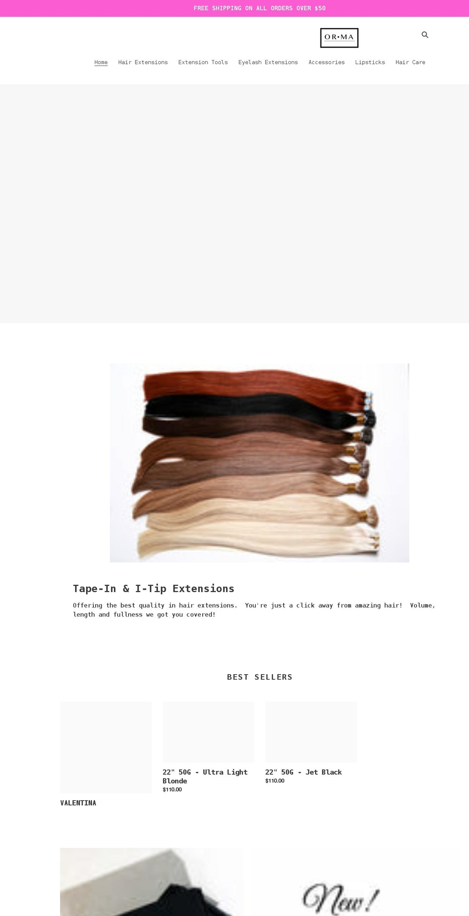 ormaluxe.com shopify website screenshot