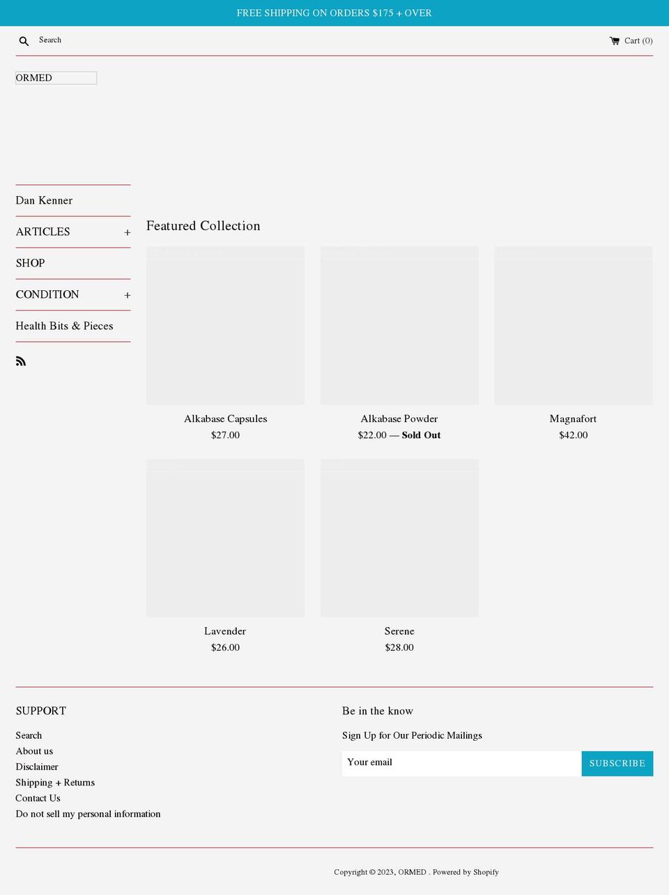 ormedinstitute.com shopify website screenshot